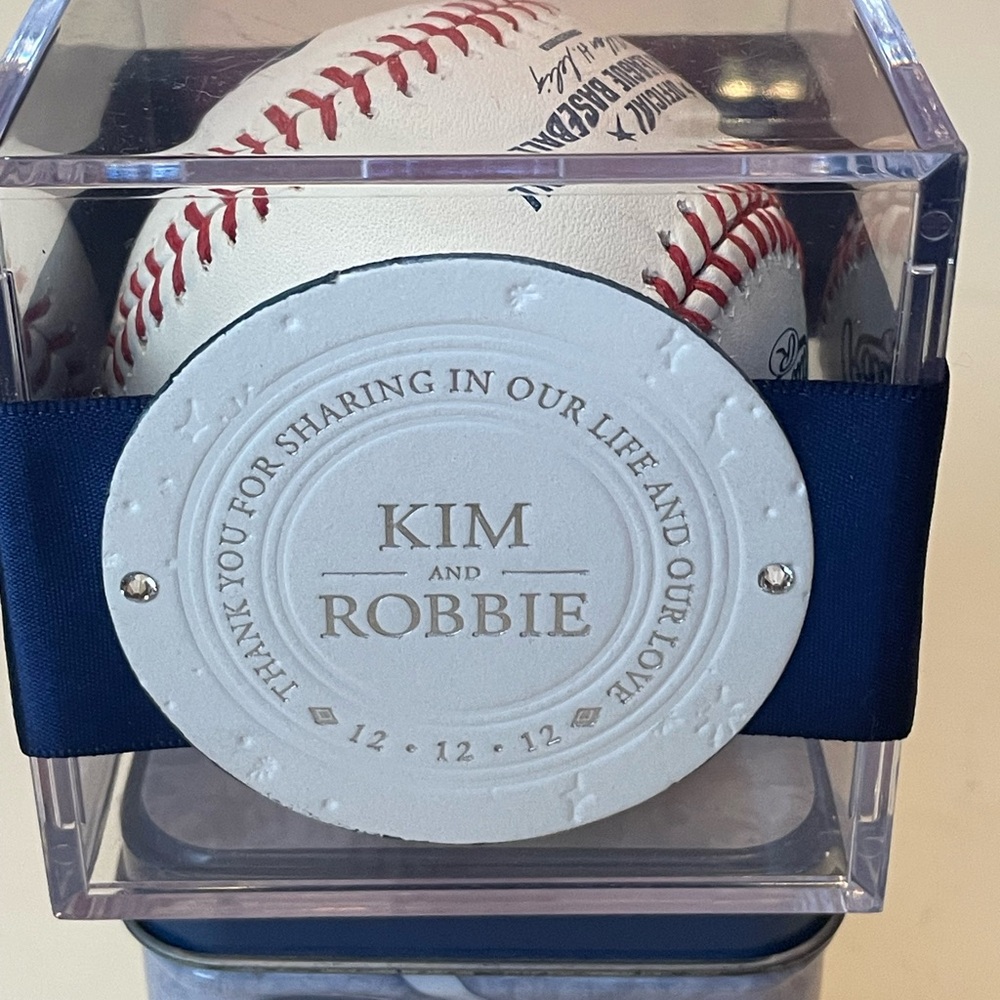Blue Jay Baseball Display with Red and Blue Accents